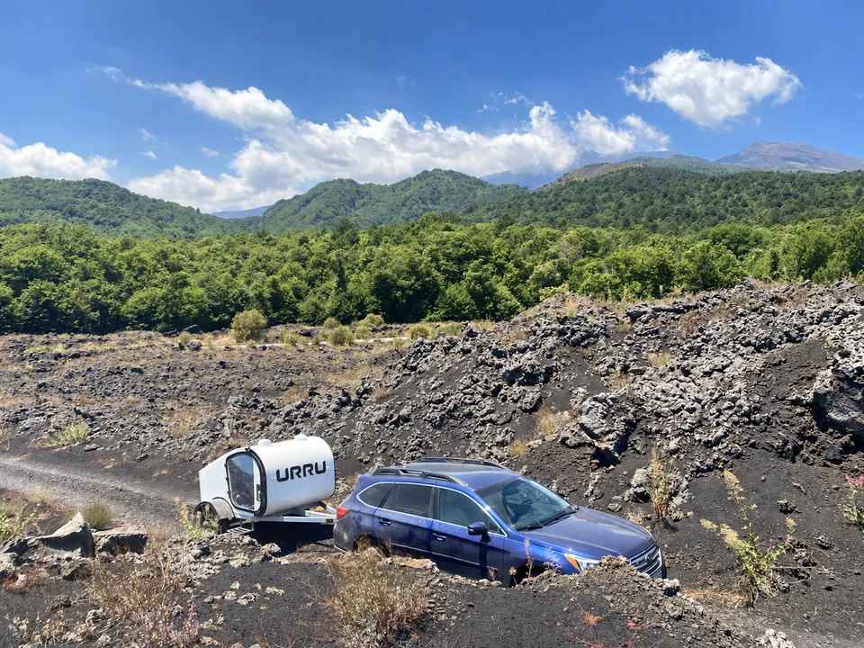 URRU in a volcanic landscape